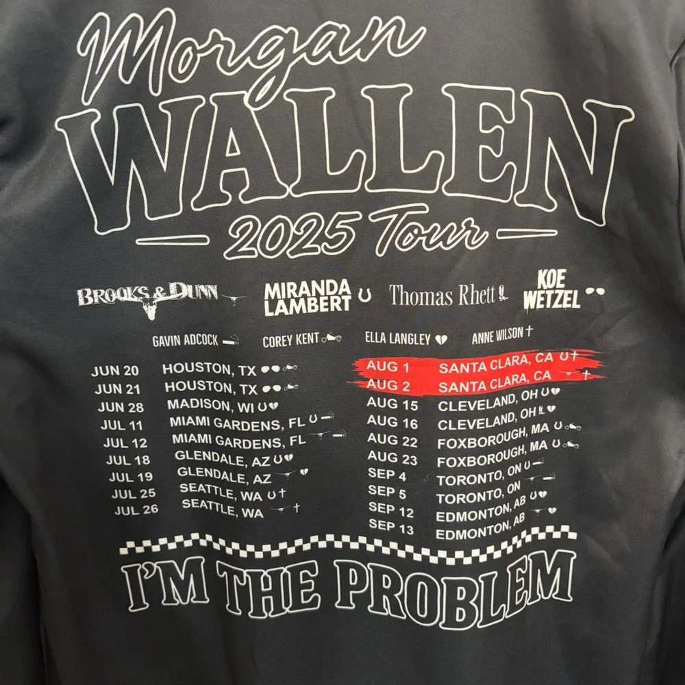 Morgan Wallen 2025 Tour Sweatshirt San Francisco 49ers Levi's Stadium Men's  M - Picture 7 of 7